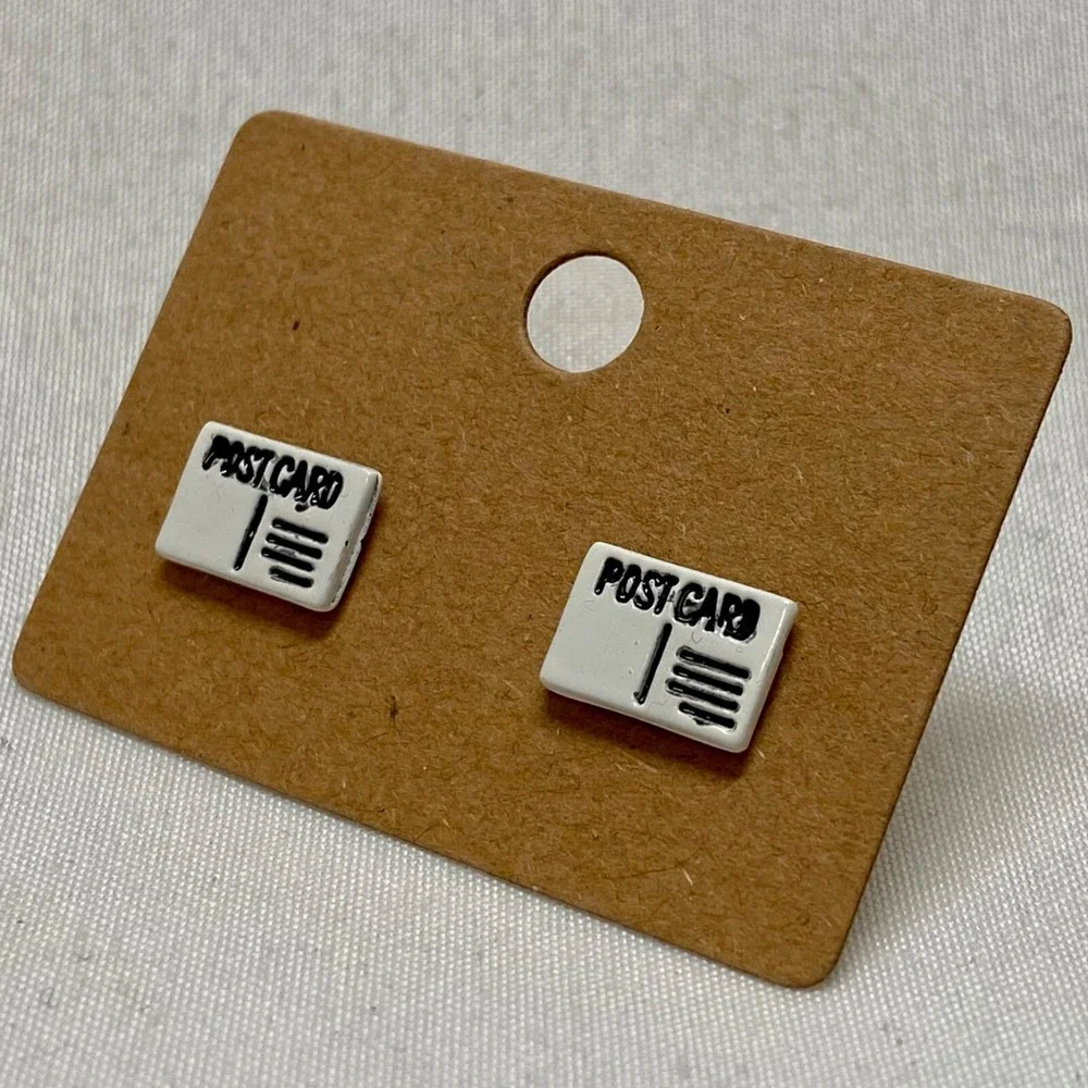 Claire's Earrings Sensitive Solutions‎ Post Card Style Fashion Earring Set NWOT
